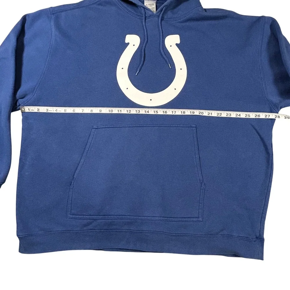 Reebok Indianapolis Colts Blue‎ Horseshoe Logo Hoodie Mens XL